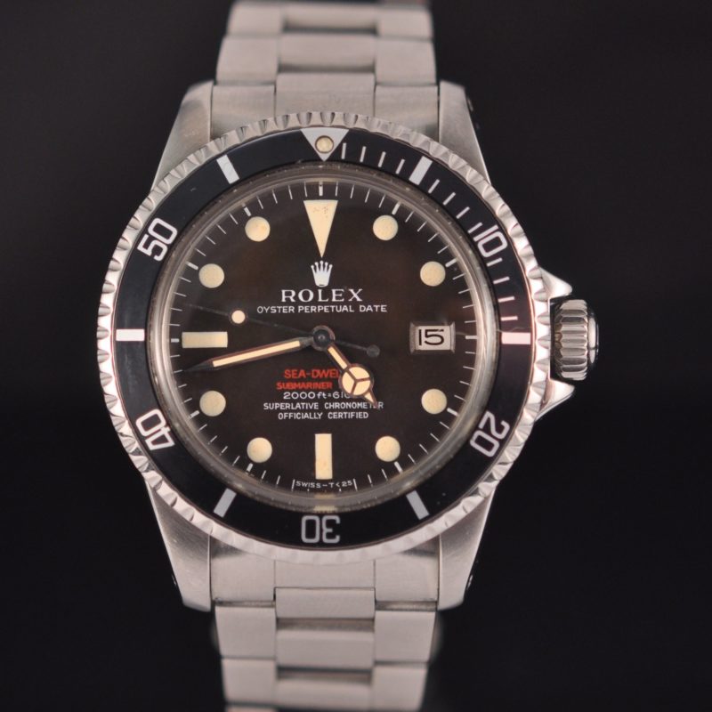 ROLEX SEA-DWELLER DOUBLE RED TROPICAL 1665 MARK II THIN CASE