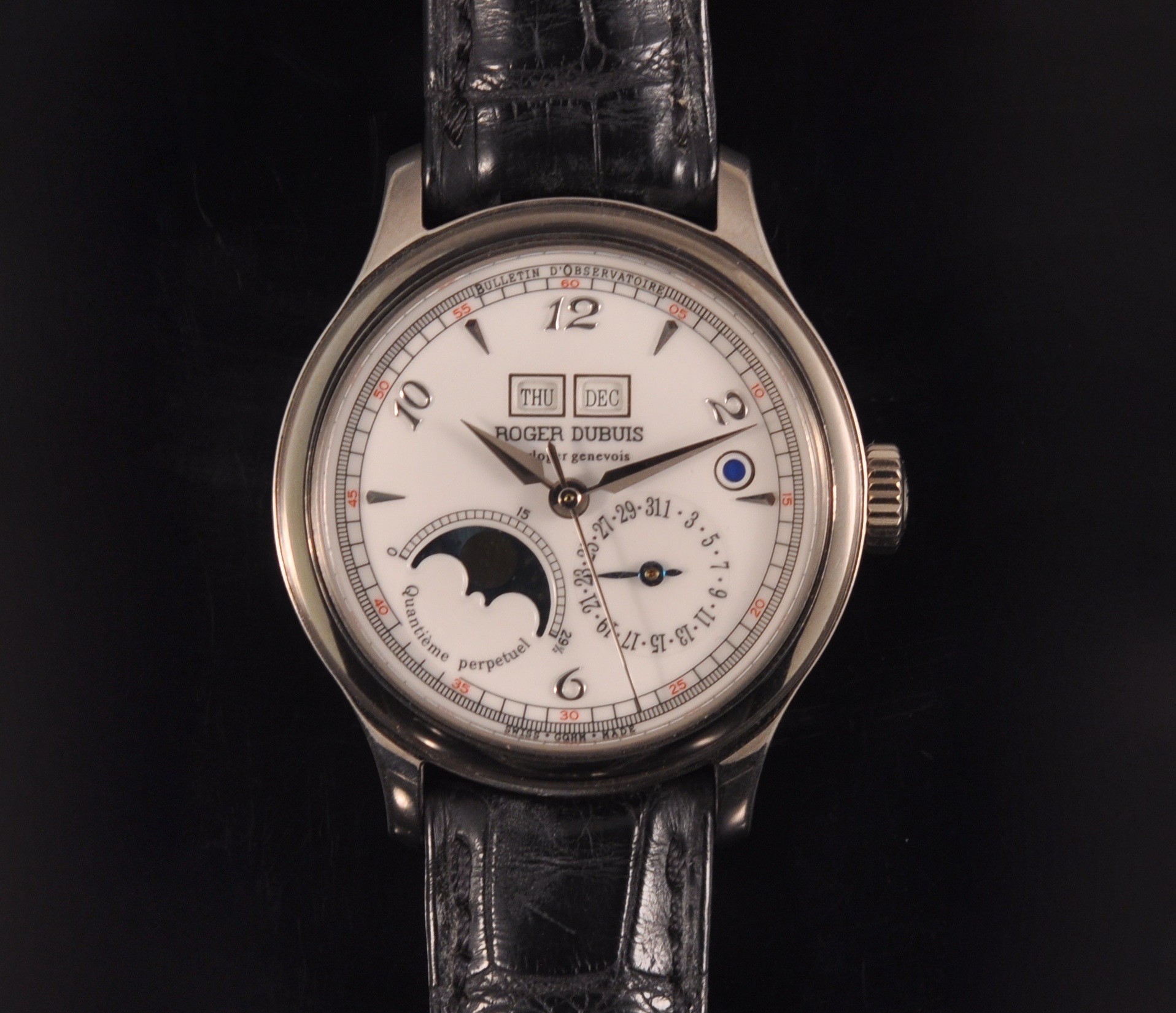 Roger Dubuis Perpetual Calendar White gold, Mint condition