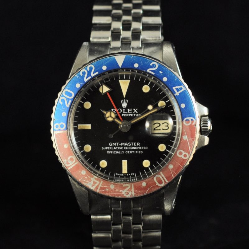 ROLEX GMT MASTER Ref. 1675 LONG E BOX & PAPERS