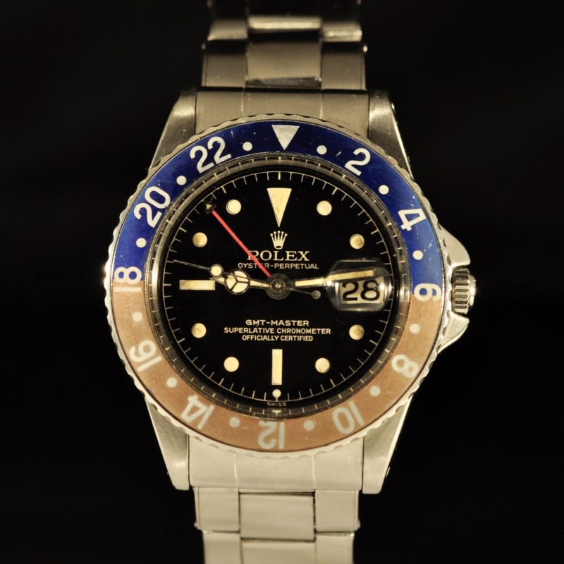 ROLEX GMT Ref. 1675 GILT POINTED GUARD EXCLAMATION POINT