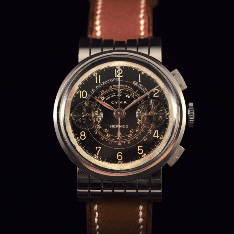 CYMA CHRONOGRAPH FOR HERMES LACQUERED DIAL