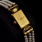 CARTIER LOUVRE DIAMONDS BEZEL AND PEARLS STRAP