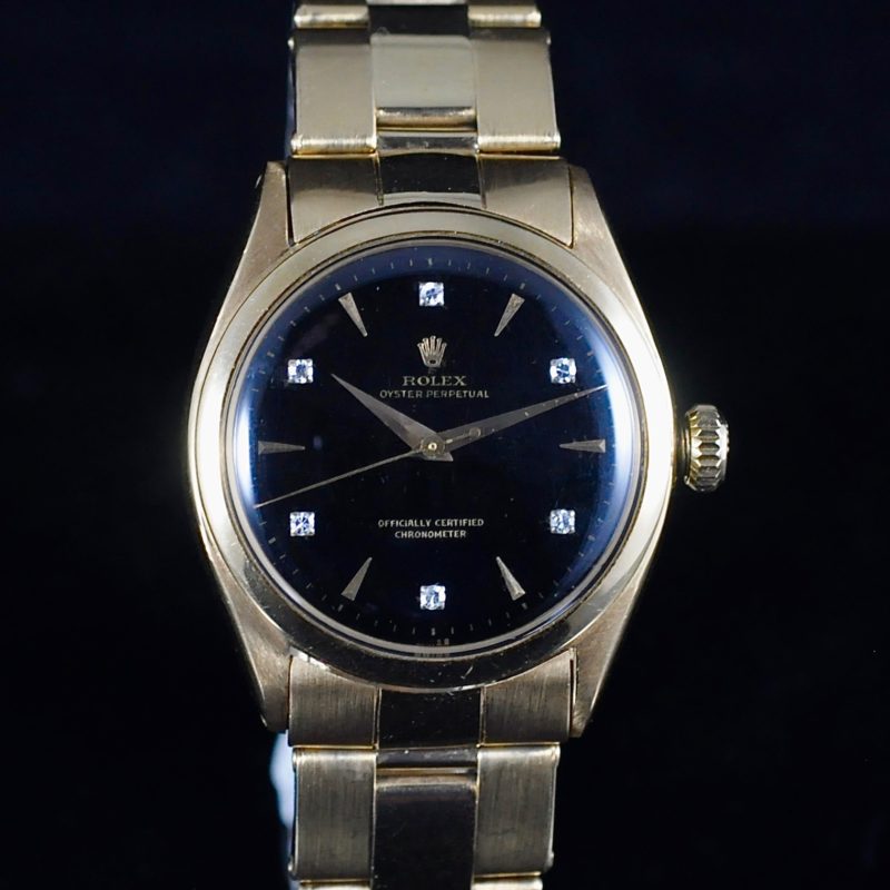 ROLEX SEMI BUBBLE BACK LACQUERED DIAL & DIAMOND SET