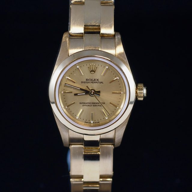 ROLEX LADY'S OYSTER PERPETUAL REF. 76188 YELLOW GOLD