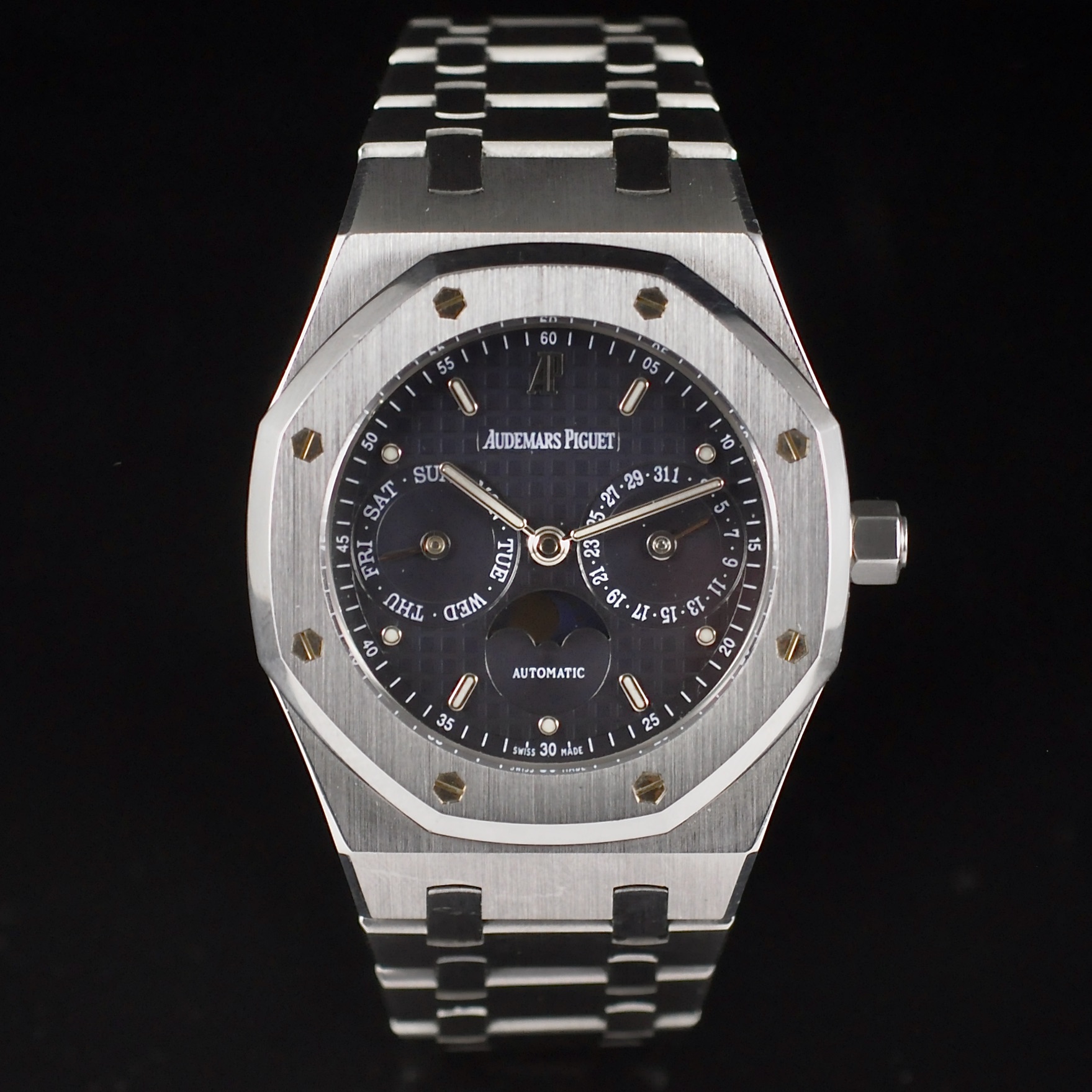 Audemars Piguet Royal Oak Day-Date Moonphase ref 25594ST White Dial