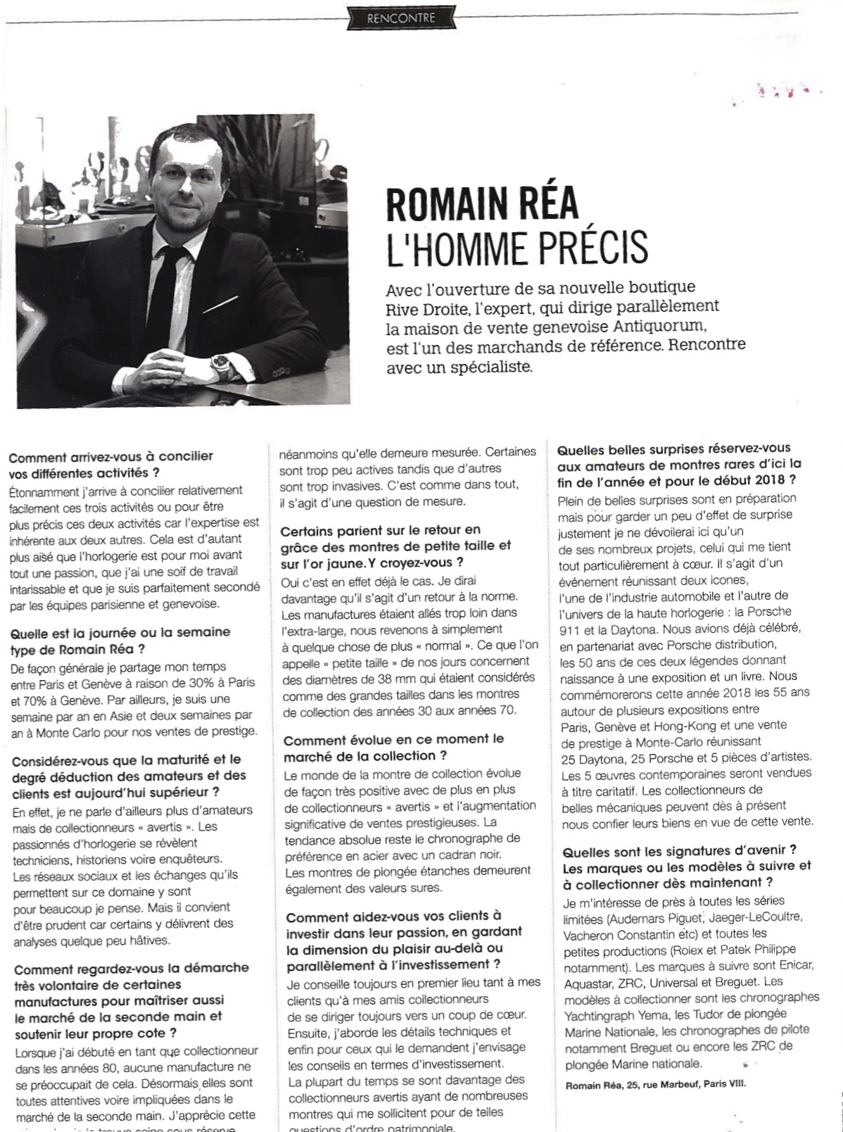 Interview MONTRES MAG