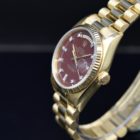 ROLEX DAY-DATE REF. 18038 BURGUNDY STELLA DIAL QABOOS