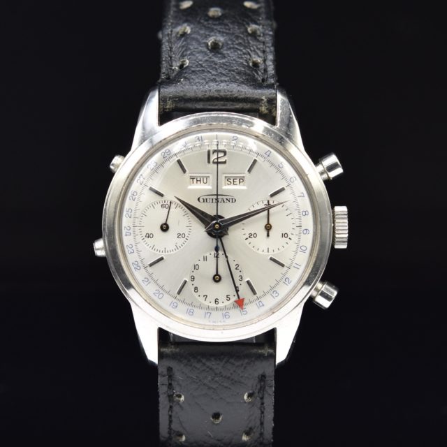 GALLET / GUINAND TRIPLE CALENDAR CHRONOGRAPH STEEL