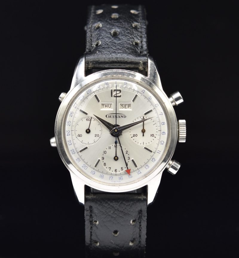 GALLET / GUINAND TRIPLE CALENDAR CHRONOGRAPH STEEL