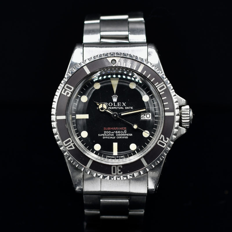 ROLEX SUBMARINER RED REF. 1680 METER FIRST DARK BROWN TROPICAL MARK 1 DIAL