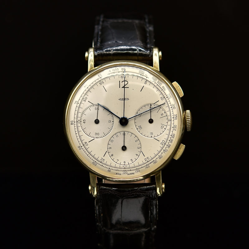 JAEGER CHRONOGRAPH JUMBO YELLOW GOLD