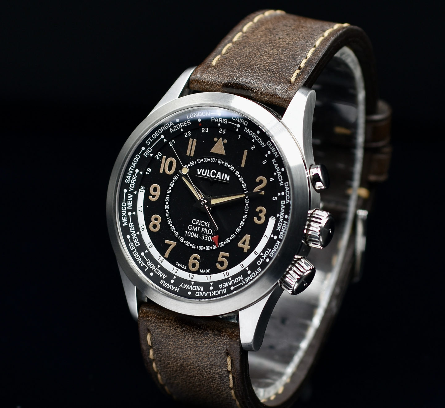 Vulcain cricket gmt hotsell