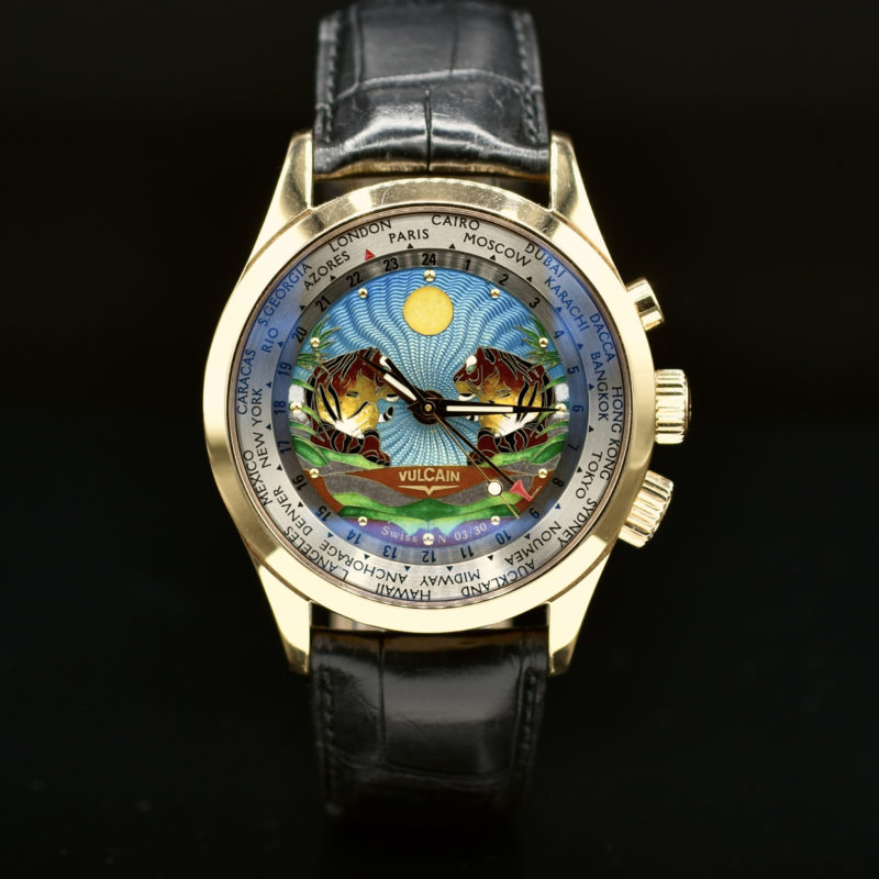 VULCAIN CRICKET AVIATOR GMT CLOISONÉ “THE TIGERS” LIMITED EDITION