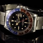 ROLEX GMT REF. 1675 GILT CHAPTER RING EXCLAMATION POINT PCG BOX AND PAPERS