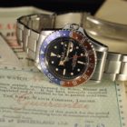 ROLEX GMT REF. 1675 GILT CHAPTER RING EXCLAMATION POINT PCG BOX AND PAPERS