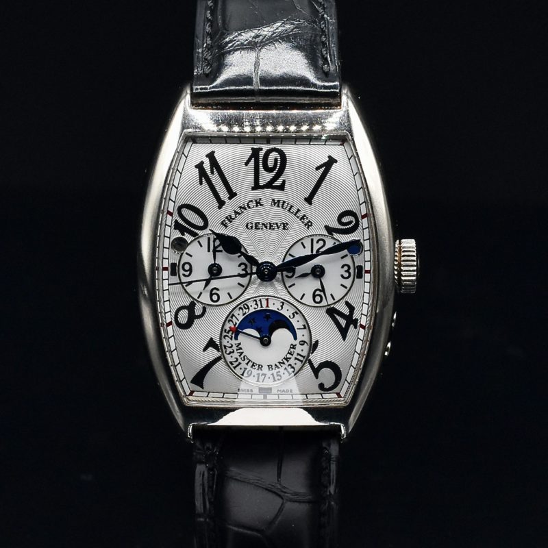 FRANCK MULLER MASTER BANKER 3 TIME ZONES MOON PHASE BOX AND PAPERS