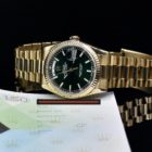 ROLEX DAY-DATE REF. 118238 GREEN DIAL BOX AND PAPERS