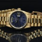 ROLEX DAY-DATE REF. 18238 R SERIES BLUE DIAL WITH BOX