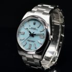 ROLEX OYSTER PERPETUAL 41 BLUE TURQUOISE DIAL BOX AND PAPERS