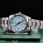 ROLEX OYSTER PERPETUAL 41 BLUE TURQUOISE DIAL BOX AND PAPERS