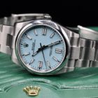 ROLEX OYSTER PERPETUAL 41 BLUE TURQUOISE DIAL REF. 124300 BOX AND PAPERS