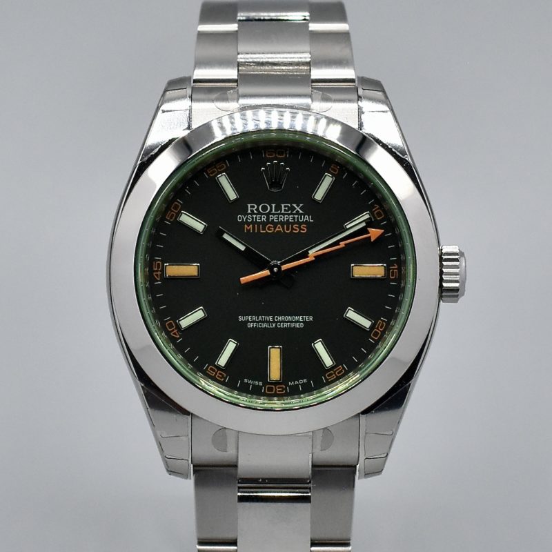 ROLEX MILGAUSS REF. 116400GV BOX AND PAPERS FULL STICKERS