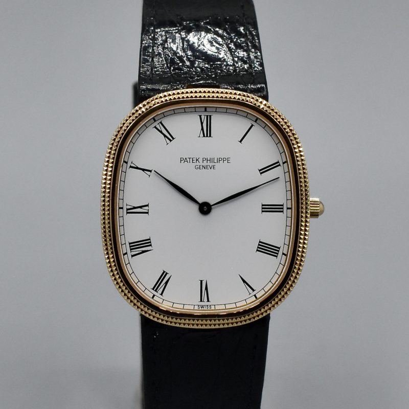 PATEK PHILIPPE ELLIPSE JUMBO “CLOUS DE PARIS” REF. 3958 WITH BOX