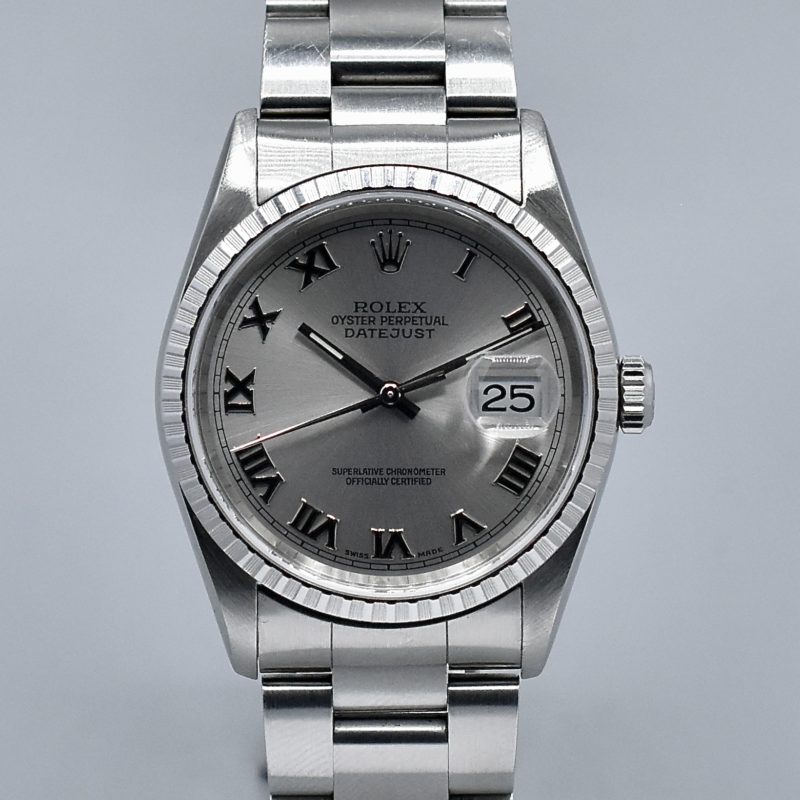 ROLEX DATEJUST REF. 16220 P SERIES BOX AND PAPERS