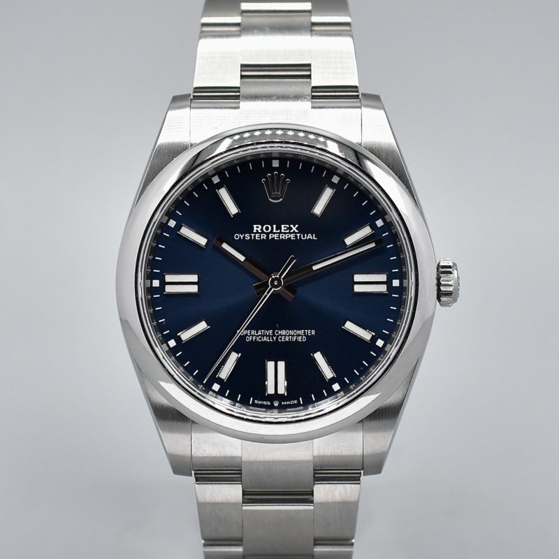 ROLEX OYSTER PERPETUAL 41 REF. 124300 BLUE DIAL FULL SET