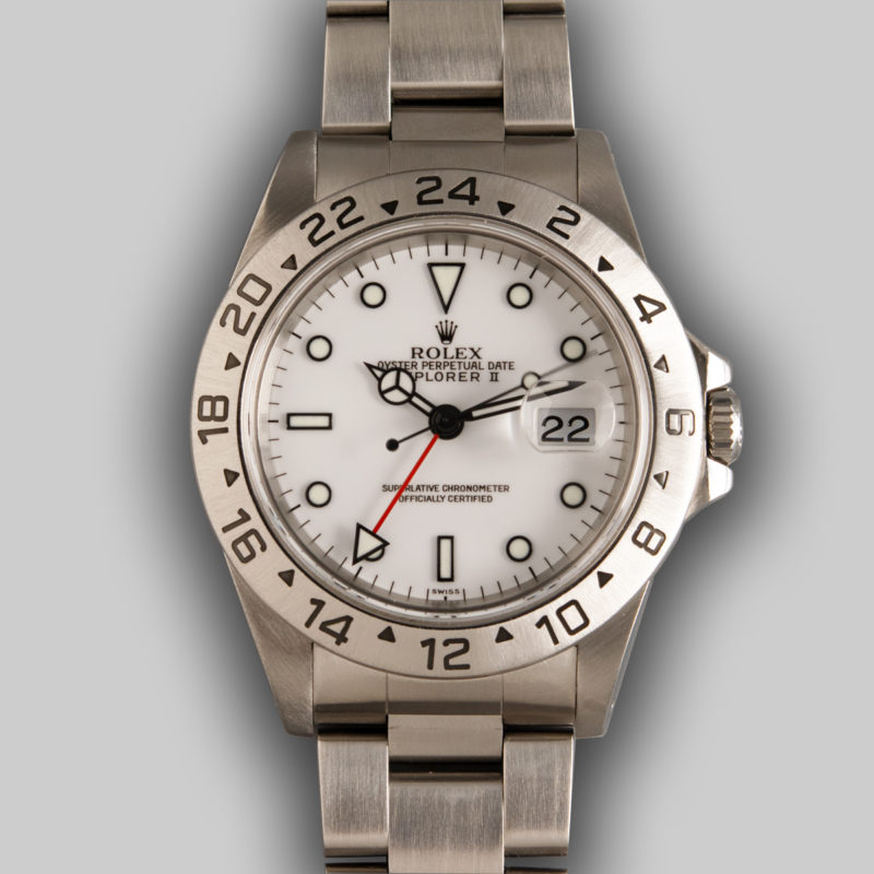 ROLEX EXPLORER II « POLAR » REF. 16570 SWISS ONLY DIAL WITH ORIGINAL PAPERS