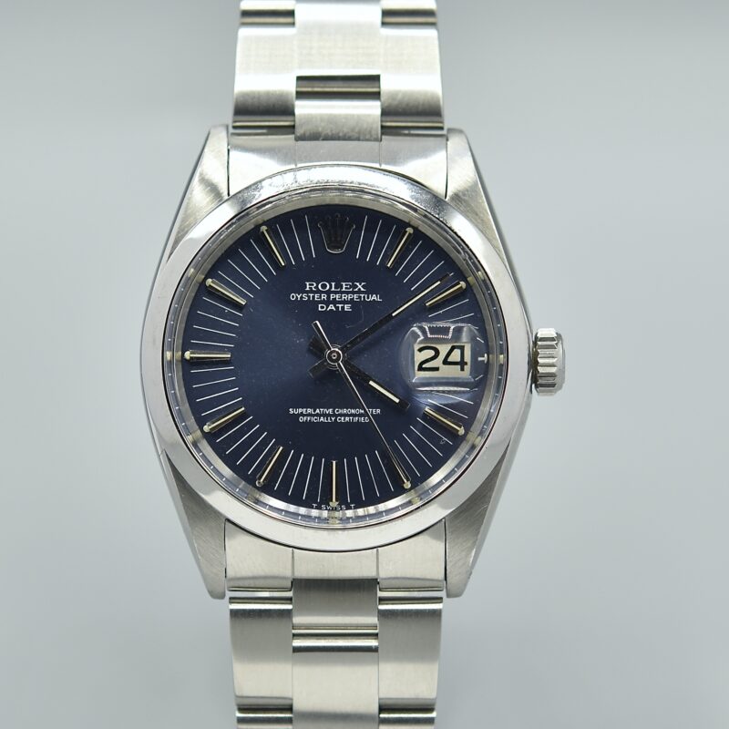 ROLEX OYSTER DATE REF. 1500 BLUE « RADIAL » DIAL