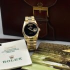 ROLEX DAY-DATE ONYX DIAL REF. 18238 BOX AND PAPERS