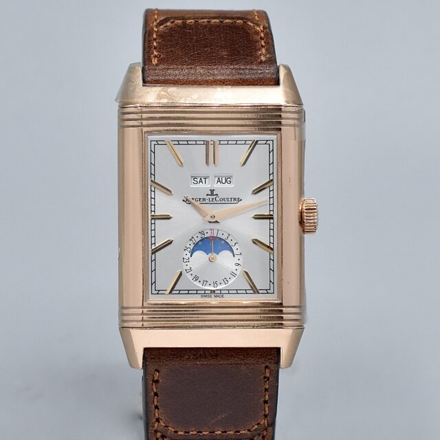 JAEGER LECOULTRE REVERSO TRIBUTE DUOFACE CALENDAR REF. 216.2.D3 BOX AND PAPERS