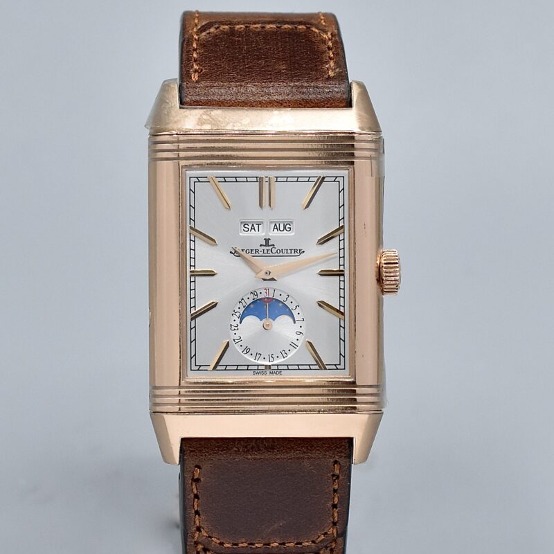 JAEGER LECOULTRE REVERSO TRIBUTE DUOFACE CALENDAR REF. 216.2.D3 BOX AND PAPERS