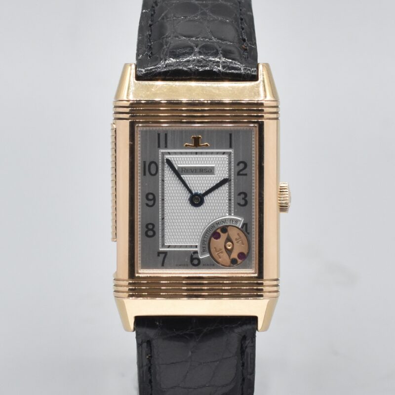 JAEGER LECOULTRE REVERSO MINUTE REPEATER REF. 270.2.73 PINK GOLD WITH BOX AND BOOKLET