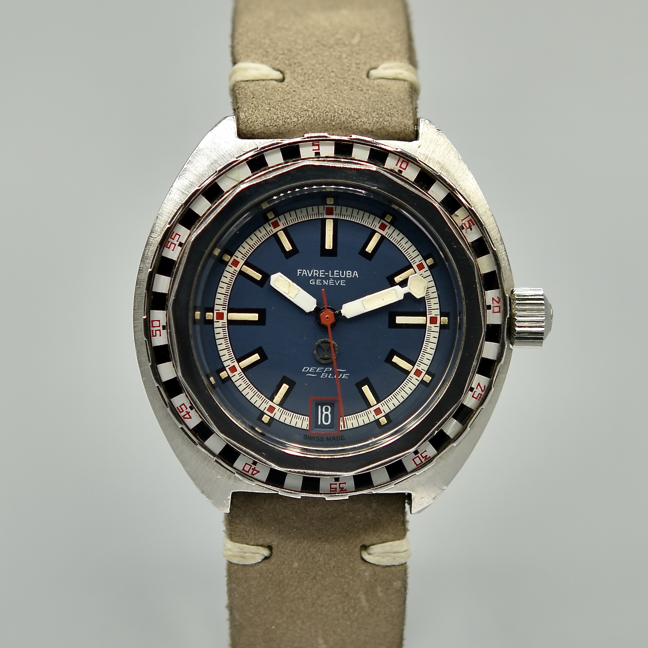 FAVRE-LEUBA DEEP-BLUE ROULETTE BEZEL STAINLESS STEEL