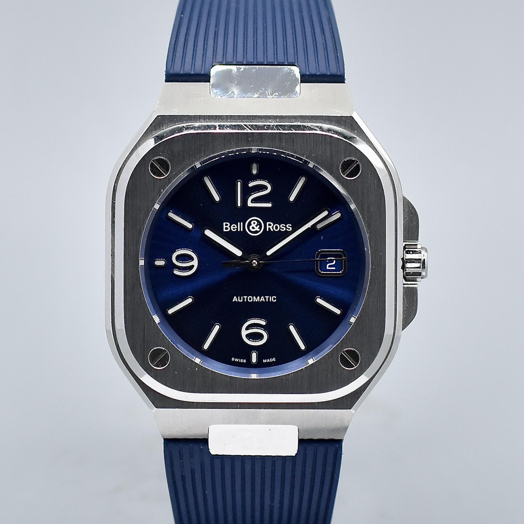 BELL & ROSS BR05A-BLU-ST/SRB WITH BOX AND PAPERS