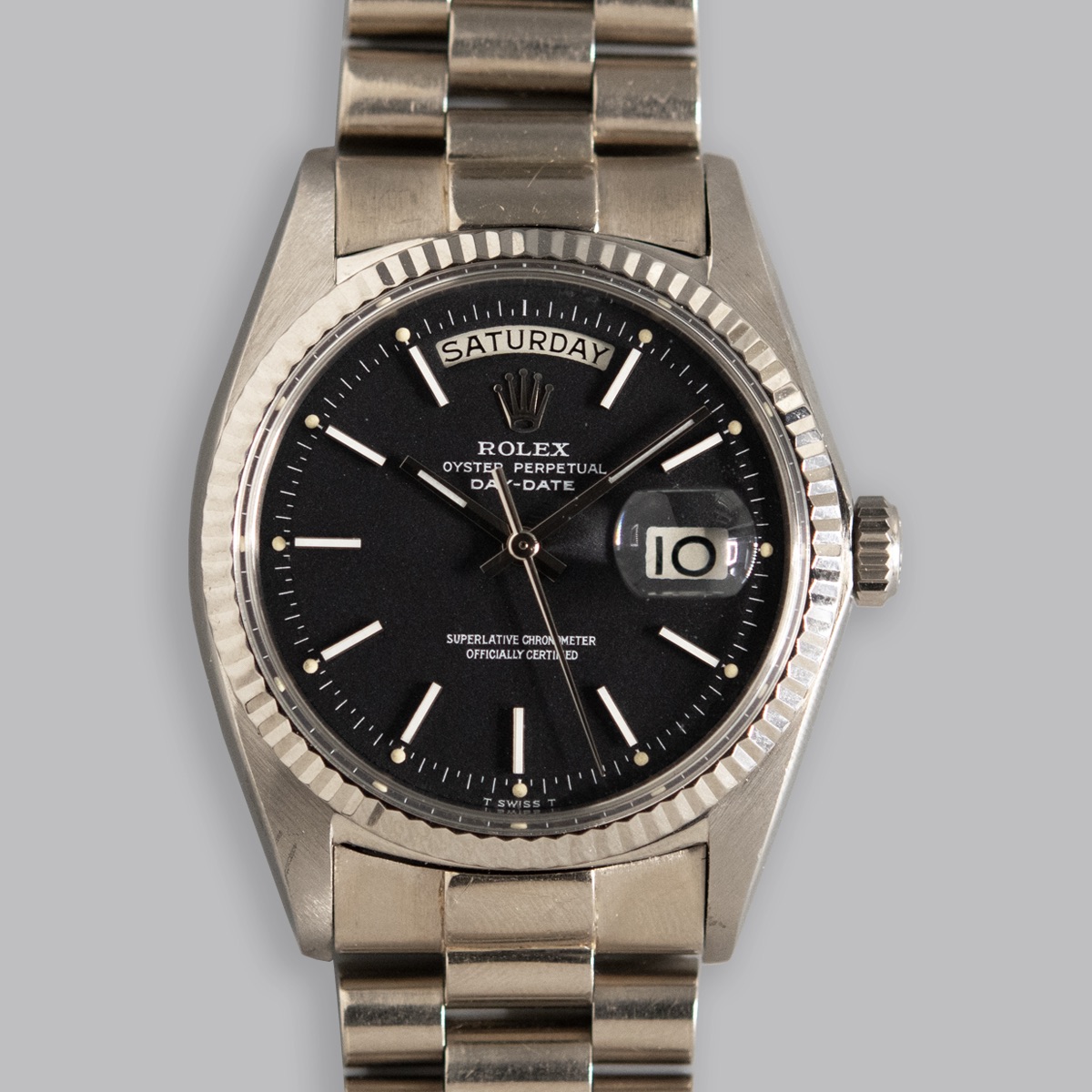 ROLEX DAY-DATE REF. 1803 WHITE GOLD WITH PAPERS