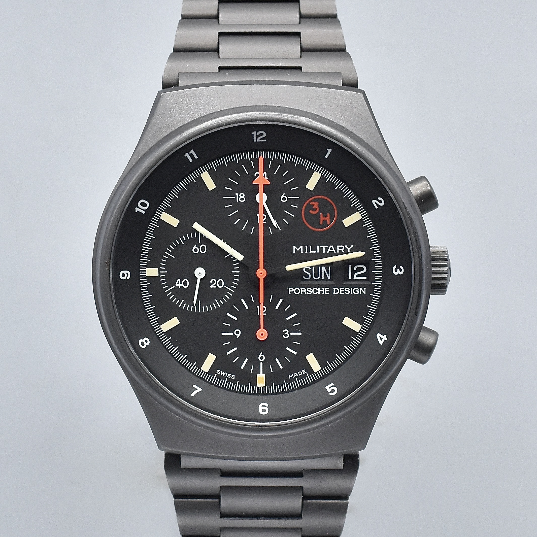 PORSCHE DESIGN / ORFINA 3H MILITARY CHRONOGRAPH REF. 7177 WITH BOX