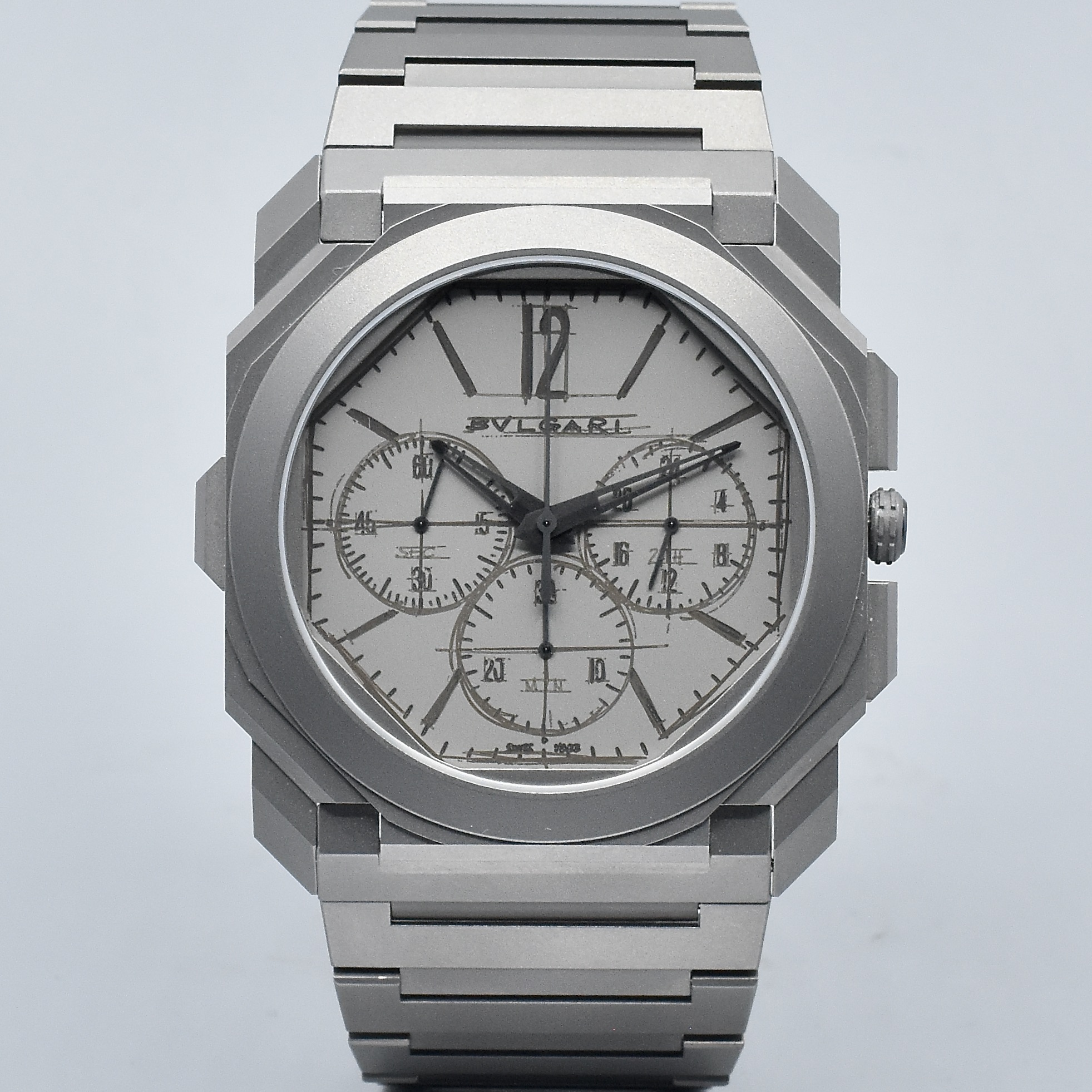 BULGARI OCTO FINISSIMO CHRONONGRAPH GMT 10TH ANNIVERSARY REF. 103673 TITANIUM FULL SET