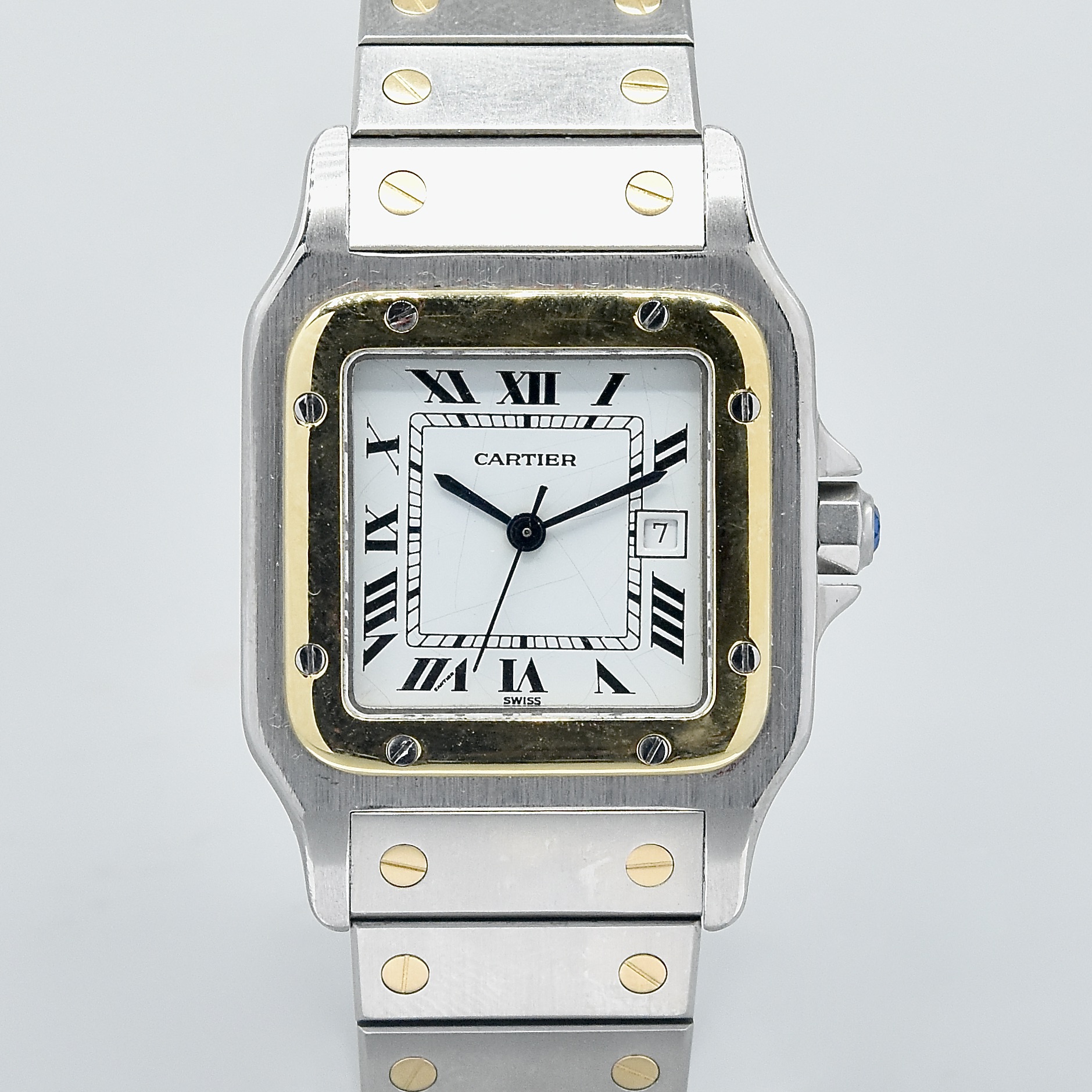 CARTIER SANTOS CARREE AUTOMATIC REF. 2961 STAINLESS STEEL AND GOLD