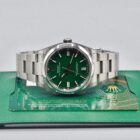 ROLEX OYSTER PERPETUAL 36 REF. 126000 GREEN DIAL STAINLESS STEEL FULL SET