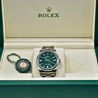 ROLEX OYSTER PERPETUAL 36 REF. 126000 GREEN DIAL STAINLESS STEEL FULL SET