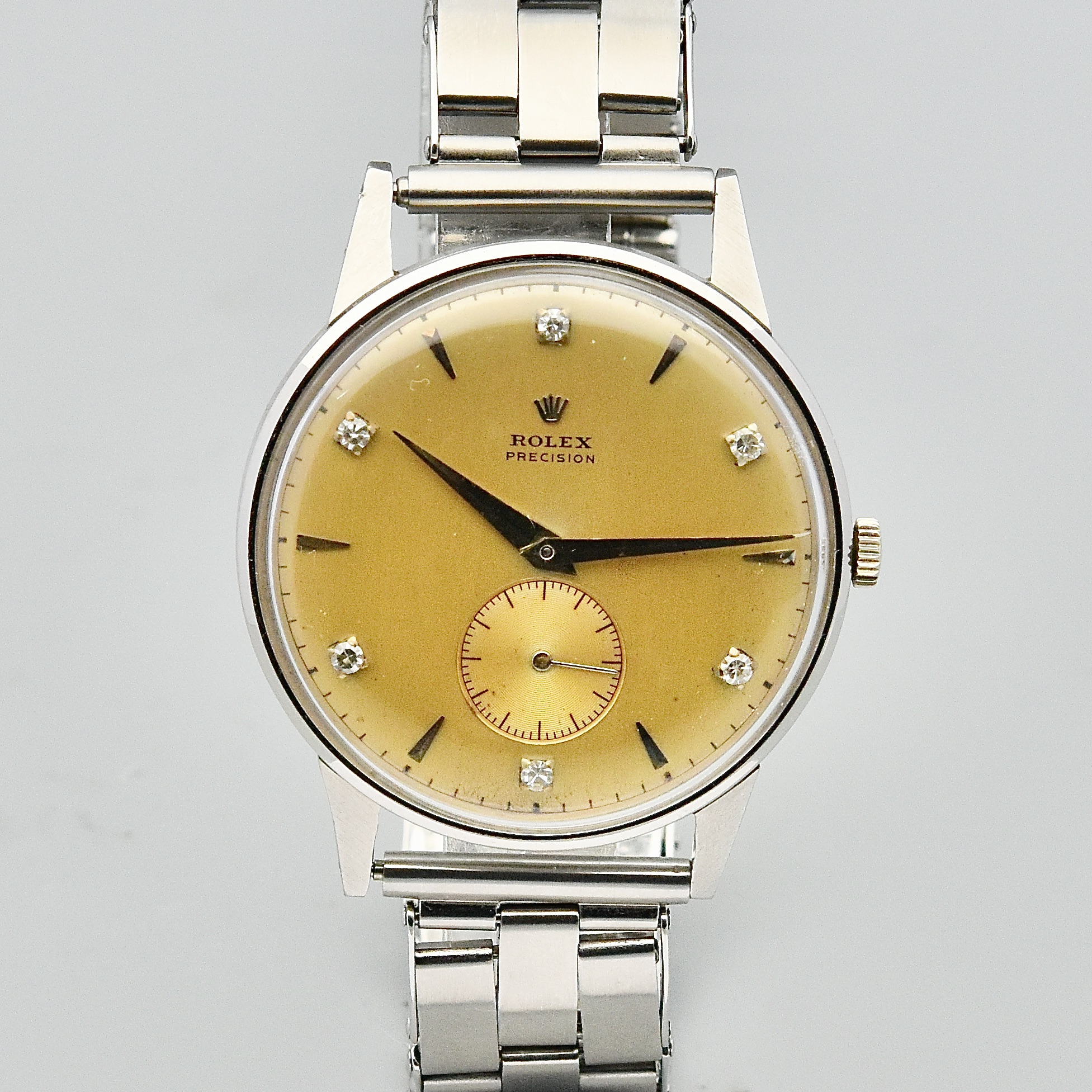 ROLEX PRECISION REF. 4357 WITH GAY FRERES EXENSIBLE STAINLESS STEEL BRACELET