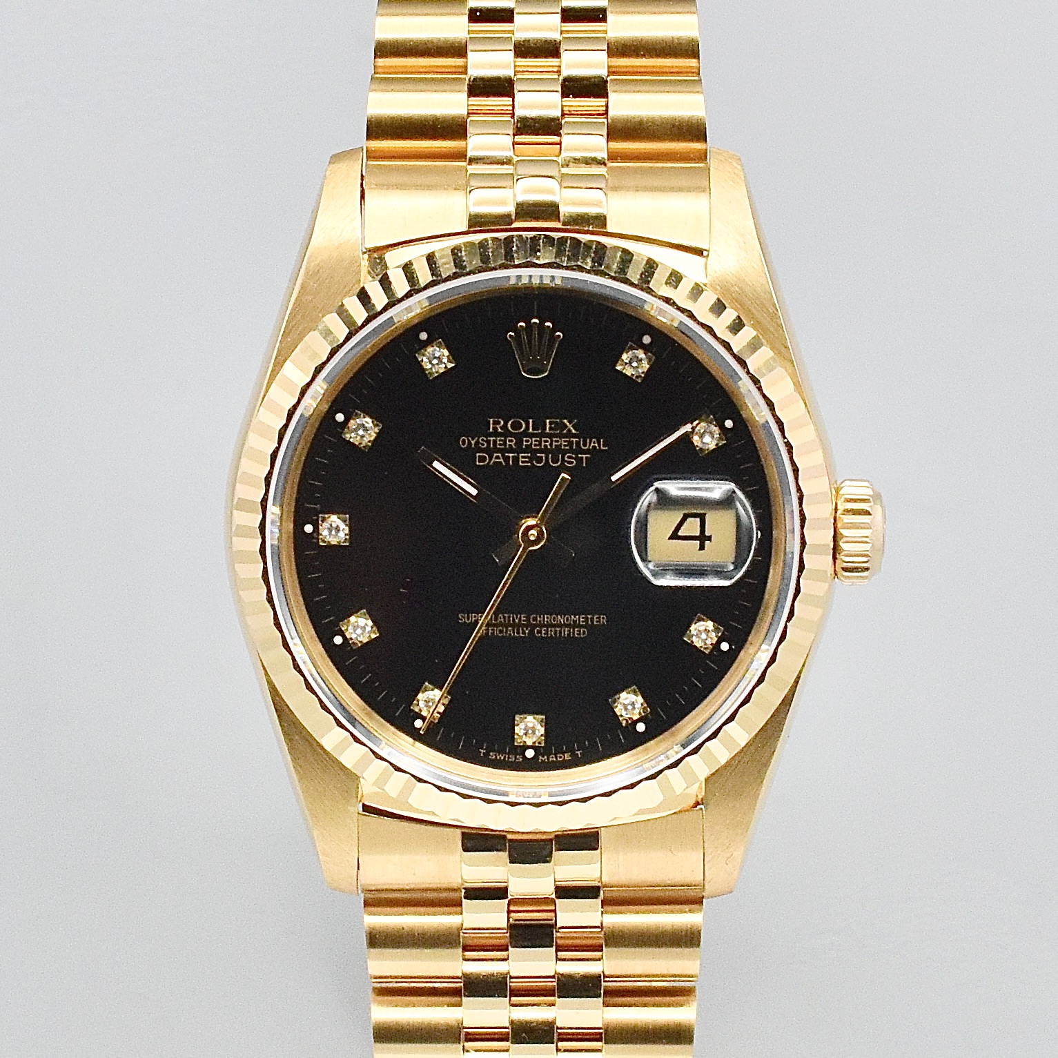 ROLEX DATEJUST REF. 16238 YELLOW GOLD WITH PAPERS