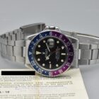ROLEX GMT MASTER LONG E REF. 1675 FUCHSIA BEZEL BOX AND PAPERS