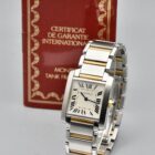 CARTIER TANK FRANCAISE REF. 2301 STAINLESS STEEL AND GOLD WITH PAPERS